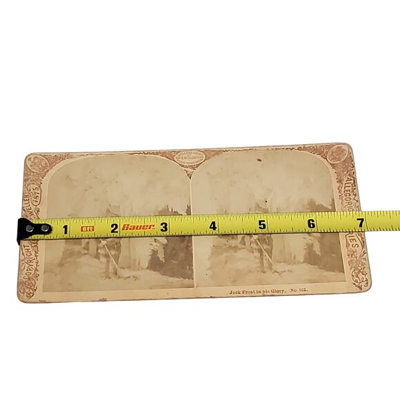 Jack Frost in His Glory Winter Scenery Underwood Genre Stereoview Antique 1800 - Picture 4 of 6